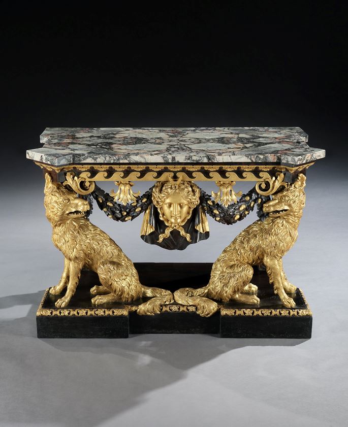 William  Kent - A George II Parcel Gilt Side Table Attributed | MasterArt